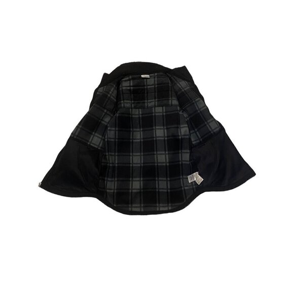 Columbia Women's Plaid Black/Grey Full Zip Fleece Jacket Size S - Picture 5 of 7